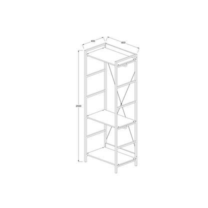 Oak Wardrobe 3 Shelves measurements